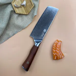 Damascus Steel Chef's Knife - Ultra Sharp for & Professional Use, Ideal for SlicingVegetables and Meat​