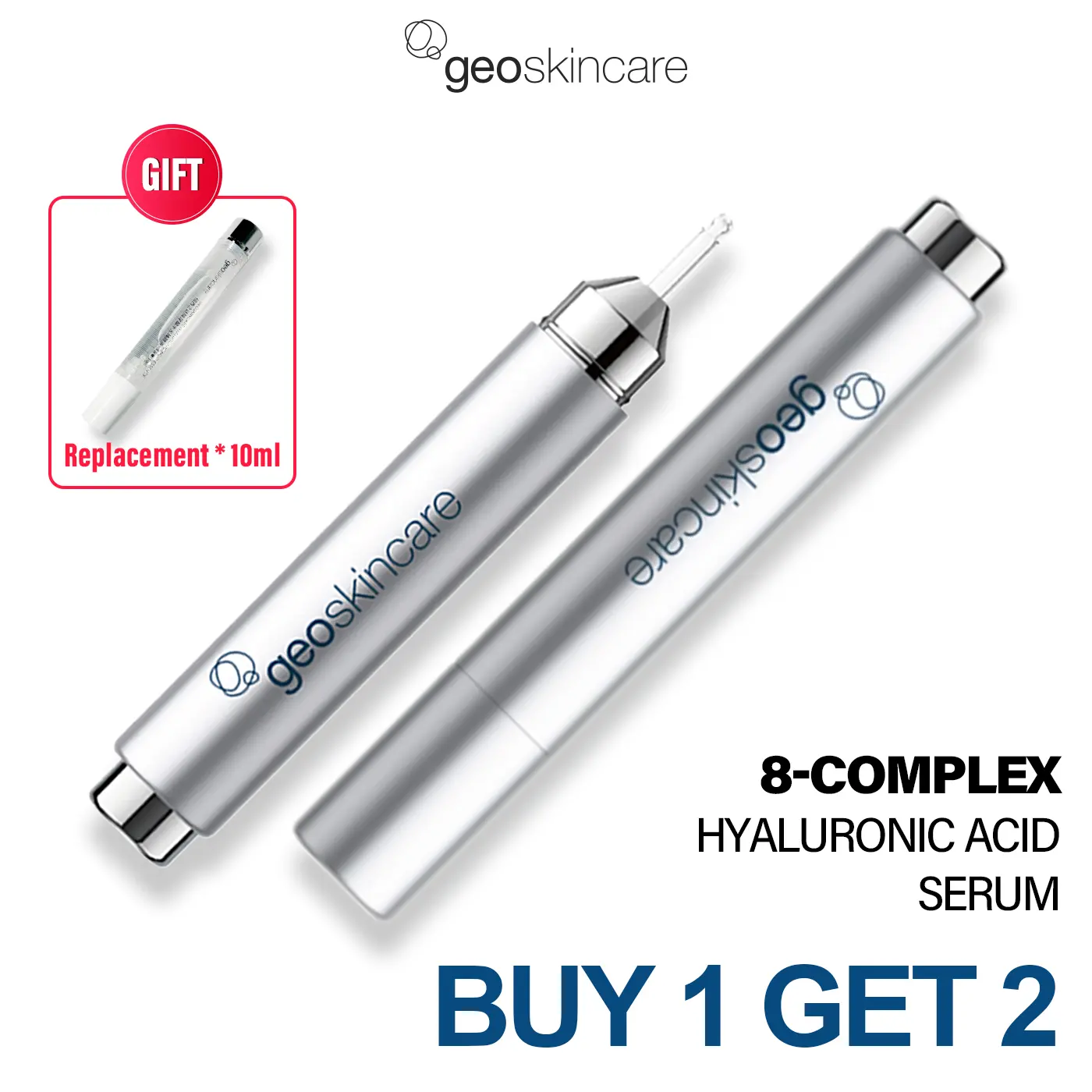 Geoskincare Hyaluronic Acid Essence, Moisturizing Water- Lock, Hydration, Firming, Wrinkle Reduction Moisture Moisturizer