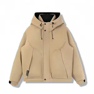 YAYA Women's Windproof Thermal Down Jacket Long Sleeve Winter Hooded Warm Coat Outdoor Sports Skiing Puffer Jacket Womenswear Casual Fashion Outfits