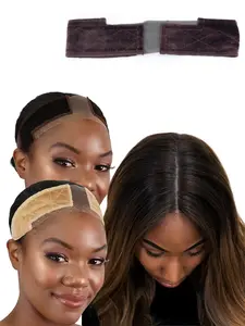 Wig Grip, 1piece Premium Lace Wig Band for Women, Fully Adjustable & Reinforced Lace Wig Grip Band by Hairline, Comfortable and Secure Glueless Velvet Headband, Reinforced Structure, Glueless Security, Adjustable Fit