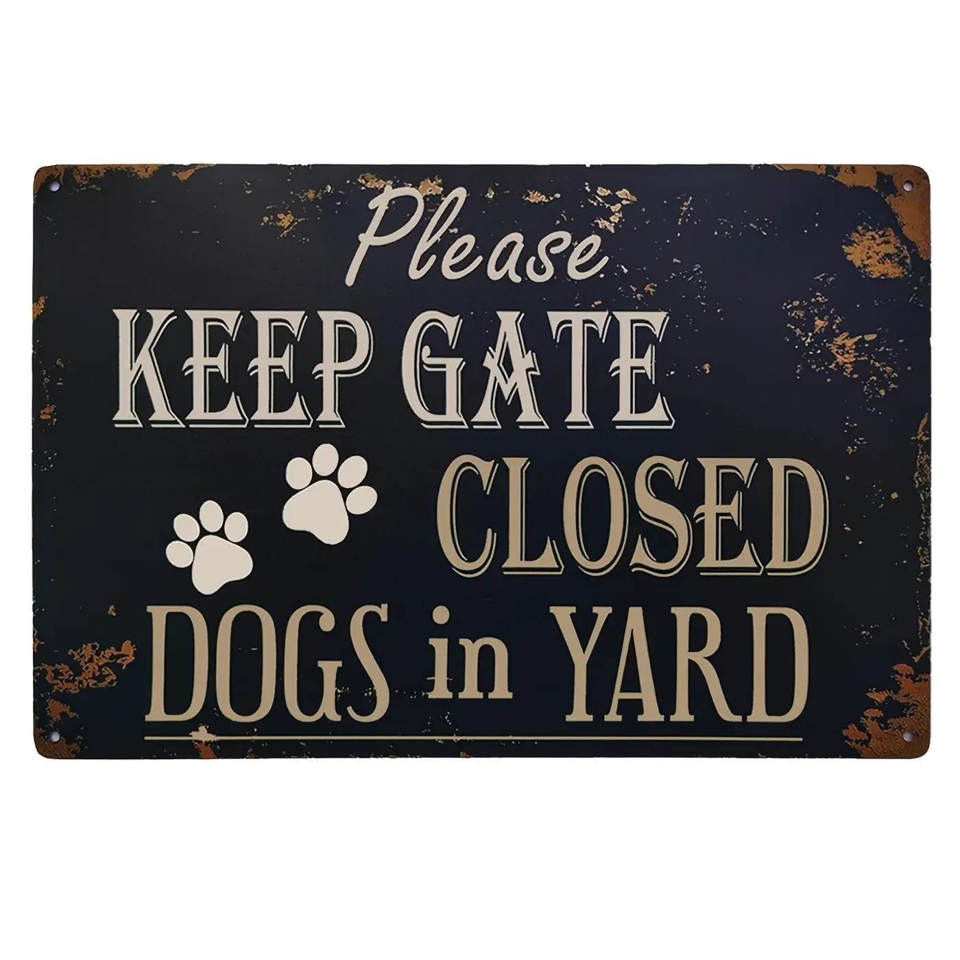 , Please Keep Gate Closed Dogs In Yard Vintage Metal Tin Sign For Lawn Garden Yard Signs 8*12 Inches Tinplate Eid Al-Adha Mubarak