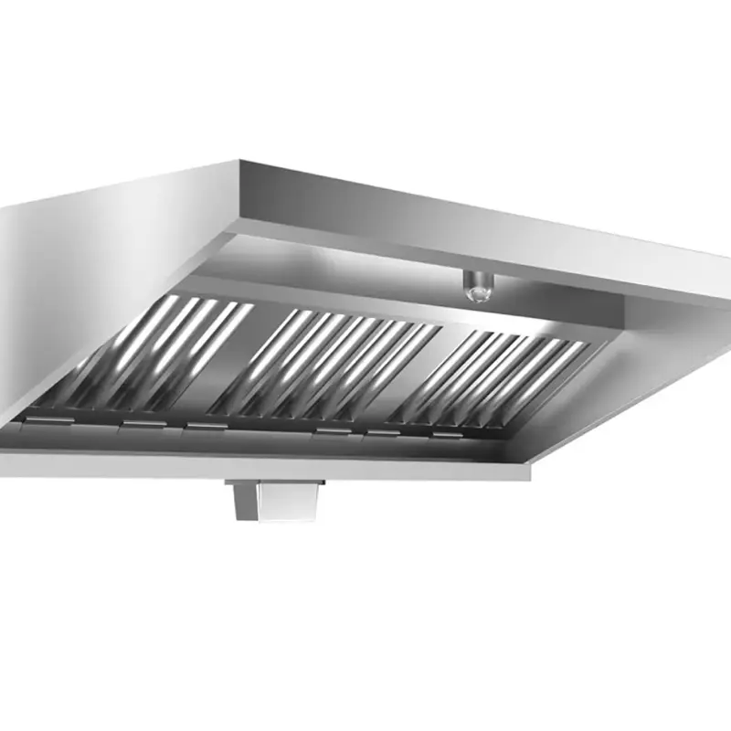 Commercial Exhaust Hood 6 FT Stainless Steel Concession Trailer Hood with 3 Removable Hood Filters(No Motor), Grease Cup and Hood Light, Rust Resistant Vent Hood for Commercial Kitchen, NSF Listed
