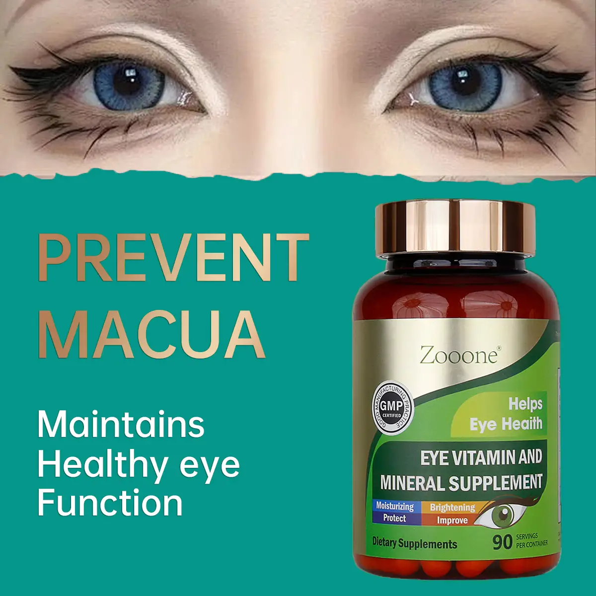 Zooone- DT01-Lutein 180 mg with Zeaxanthin to support eye health, 90 tablets