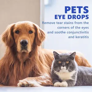Yegbong Pet Eye Drops for Cats & Dogs — Eye Cleaning Care, Tear Stain Removal Solution