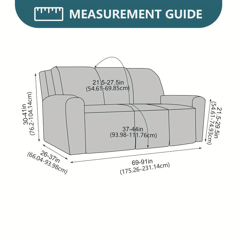 Leopard Print Stretch Recliner Sofa Cover, 3-Seater Sectional Slipcover with Pockets, Machine Washable Furniture, Protector #TikTokShopHolidayHaul