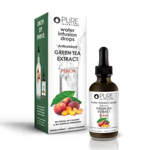 Pure Inventions Water Premium Enhancer Drops - Refreshing and Delicious , No Sugar, Calories, or Artificial Sweeteners - Green Tea Peach (30 Servings)