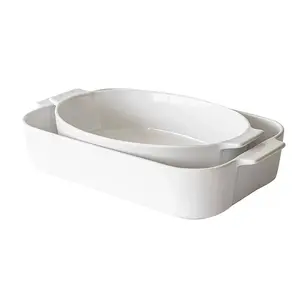 Oven to Table Stoneware Dishes, 2 Piece - White