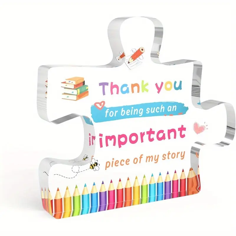 Teacher Thank-You Gift, Acrylic Decoration, Acrylic Plaque Decor, Year-End & Retirement Present, Seasonal Decor, Collectible Statue, Ideal for Festivals, Acrylic Desktop Decoration, Decorative Plaque, Acrylic Plaque Sign