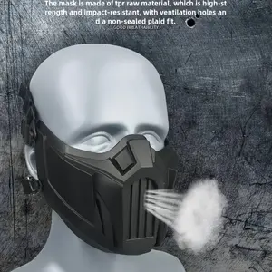 Cyberpunk Cool Sci-Fi Futuristic Mask, Full Face Mask,Cosplay Photo Props, Bar Club Rave Party Supplies, Gift & Collection, Men's Breathable Mask, Halloween Music Festival Accessories