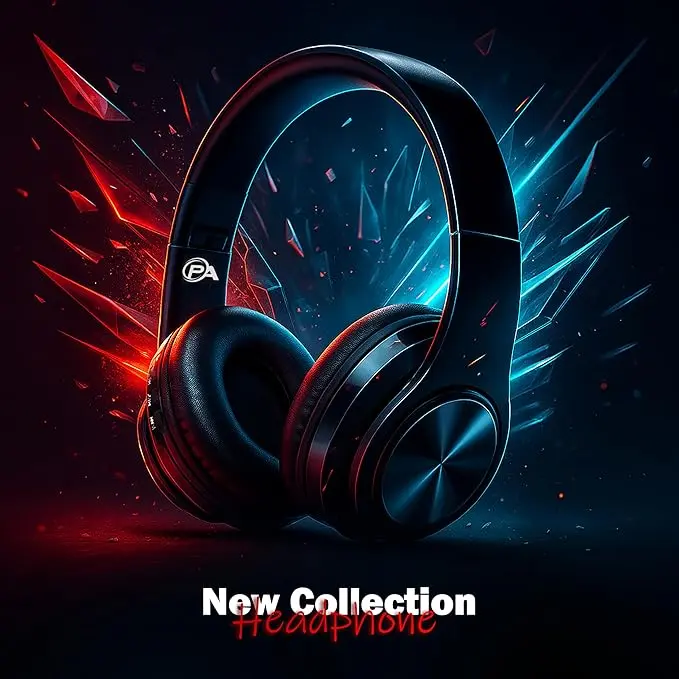 Electronic Wireless Bluetooth Headphones Over-Ear,  Hi-Fi Stereo, Long Playtime, Foldable Lightweight Headset with Mic for iOS/Android/PC Headset Earbud Headphonesbluetooth Audio Adjustable