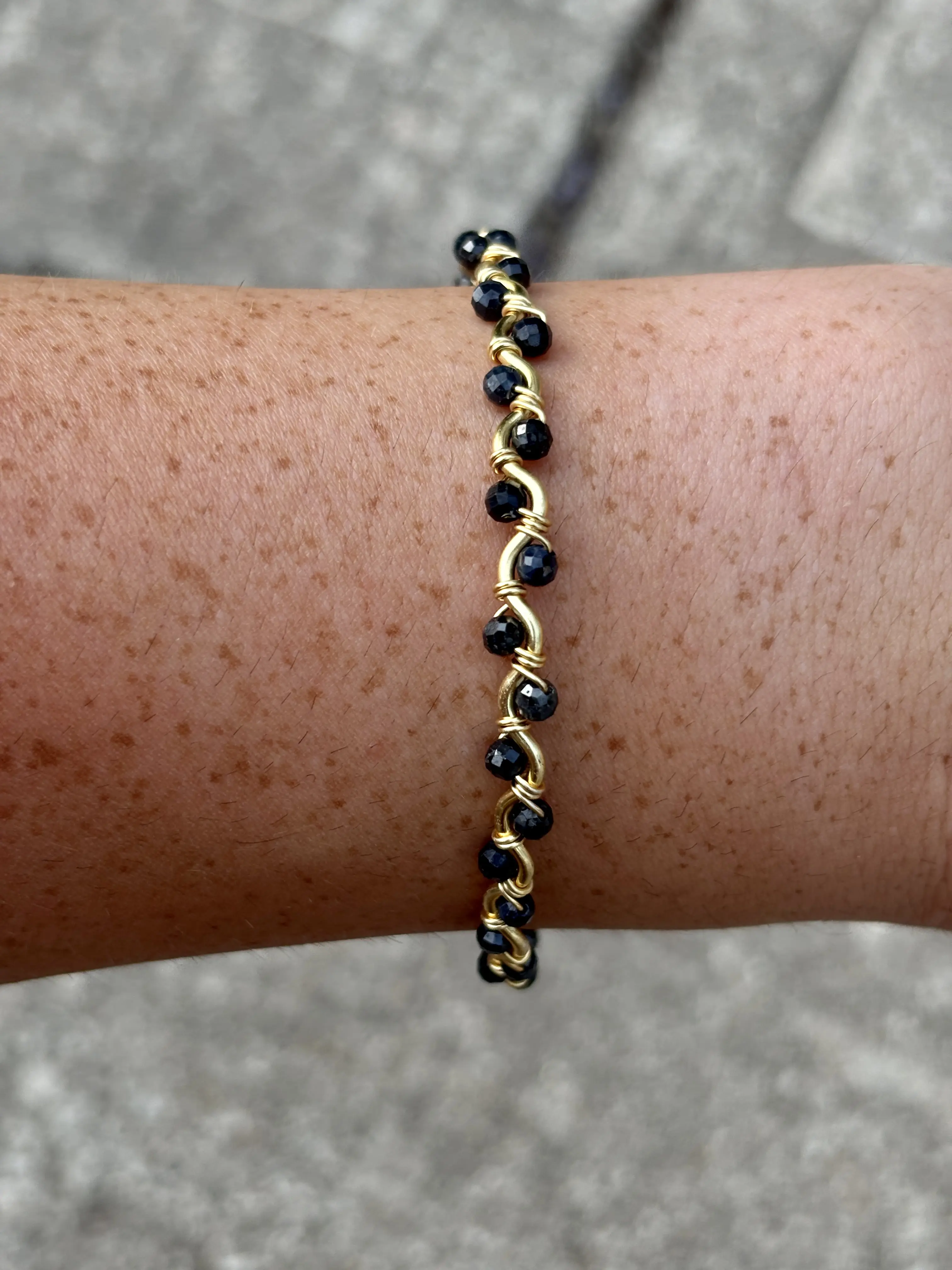 September Sapphire Birthstone Bracelet | Handmade Wire Wrapped Jewelry | Trendy Jewelry