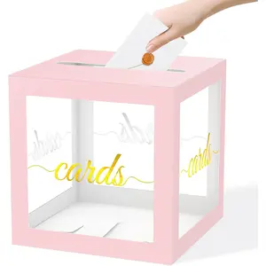 Clear  Card Box Wedding Card Boxes for Reception Holder  Box for Birthdays,  Showers, Weddings, Retirements, Graduations, Anniversaries Party