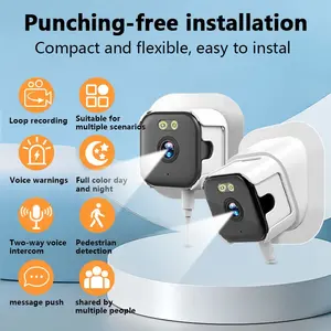 Wireless Indoor Security Camera, 1080P HD WiFi Smart Home Cam with Magnetic Base, Human Detection, Two-Way Audio & Infrared Night Vision, Baby/Pet Monitor