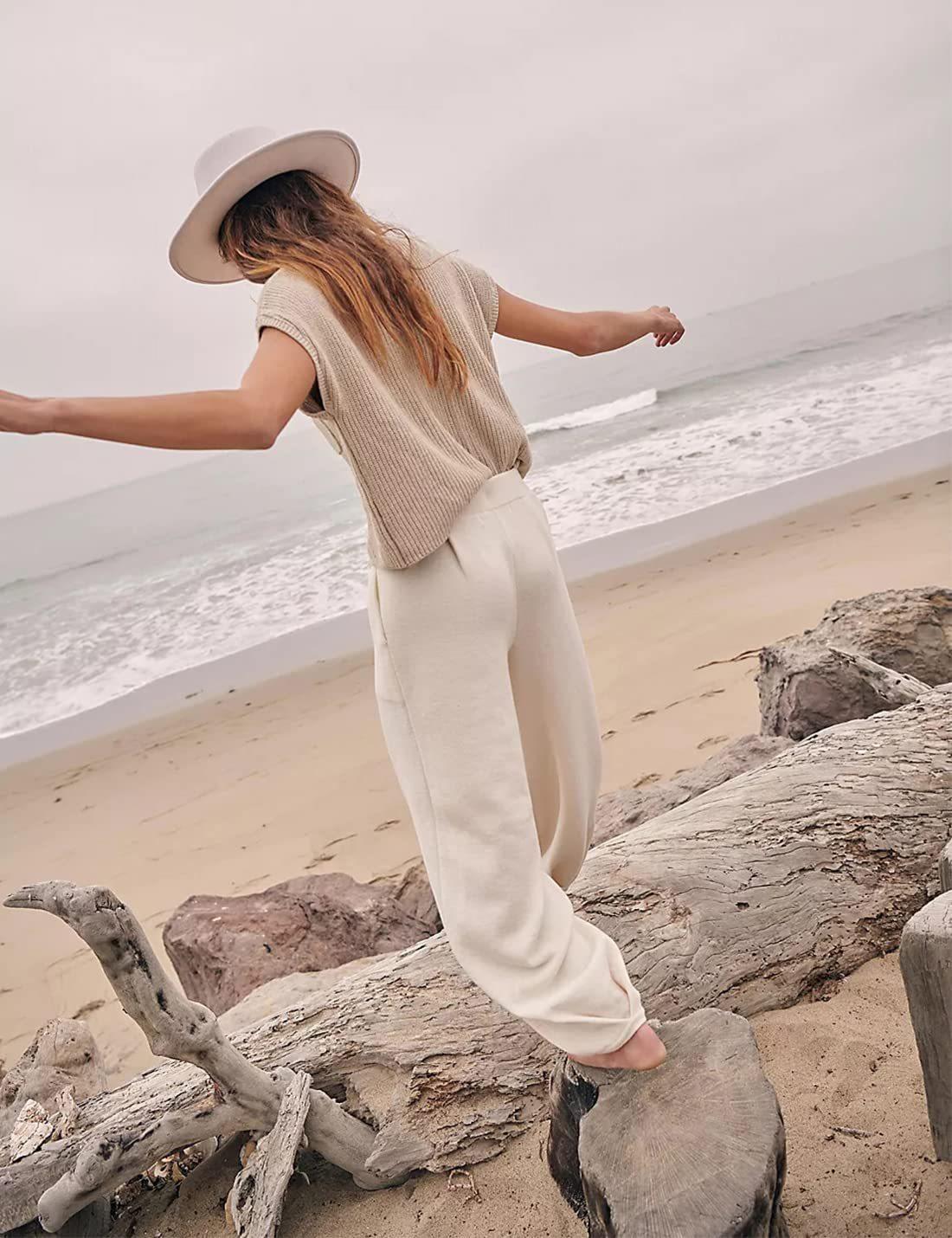 Women's Knitted Sleeveless Pocket Casual Rib Pullover Vest Women's Knitted Sleeveless Pocket Casual Rib Pullover Vest