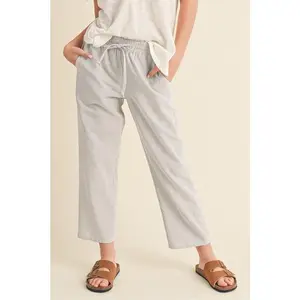 Aemi + Co Karina Striped Drawstring Linen Pants