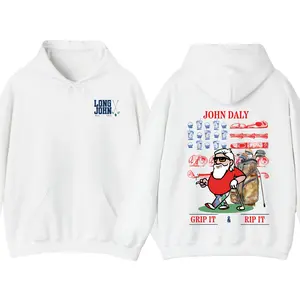 John Daly Grip It & Rip It Hoodie - Funny Golfwear Graphic Pullover, Unisex Relaxed Fit Golfwear Shirt, Funny Golf Fans Gift Idea, Gifts For Men, Gifts For Boyfriend