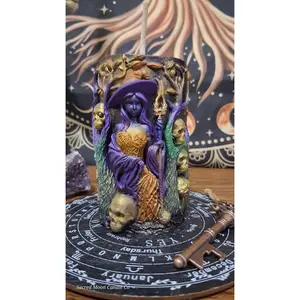 Hekate's Saffron Garden Witch Pillar Ritual Candle