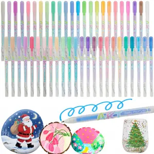 Arylic Paint Gel Pens,Pastel Gel Pens Fine Tips for Wood, Canvas, Stone, Rock Painting, Glass, Ceramic Surfaces, DIY Crafts Making Art Supplies