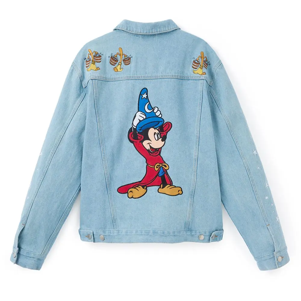 Disney Store Sorcerer Mickey Mouse Denim Jacket for Adults