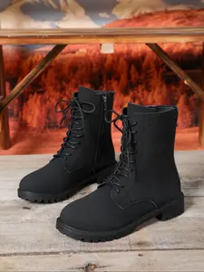 Women's Matte Leather Ankle Boots, Side Zipper Design, All-Season Casual Fashionable Work Boots, Soft Thick Rubber Sole Boots, Durable & Stylish Shoes, Trudge Boots