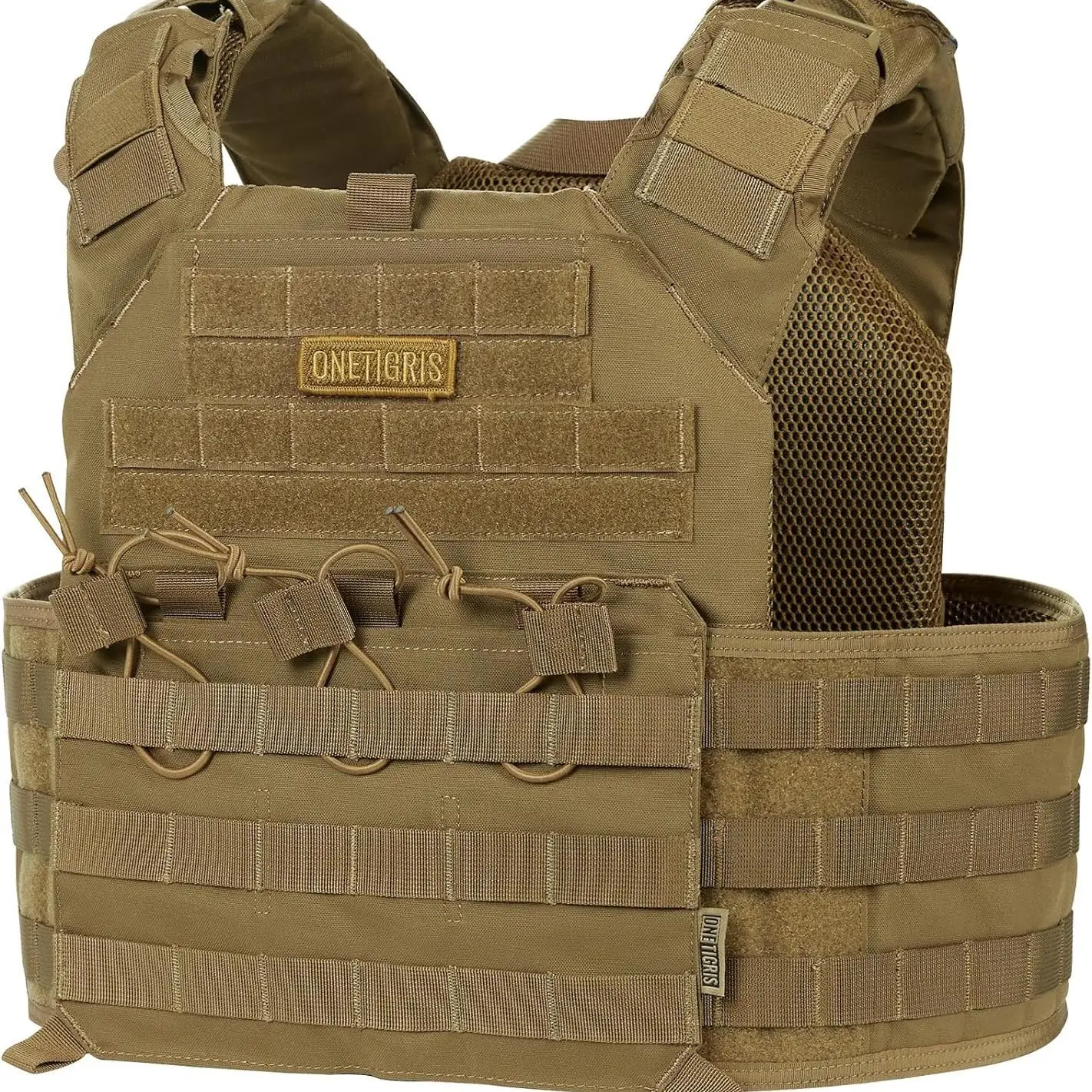 OneTigris DOOM Tactical Vest Adjustable Airsoft MOLLE Vest for Men 500D Nylon Quick Release Cummerbund Outdoor Protective Gear