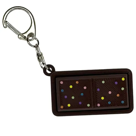 Little Debbie Cosmic Brownie Fidget Clicker: keychain accessory, stress relief, cute must have Portable Multifunctional