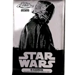 *LIVE BREAK* Topps Chrome Star Wars 2025 Super Box Exclusive Single Pack 5 Cards Collectible Trading Cards