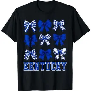 Kentucky Women Toddler Girls Kids Sister Niece Coquette Bow T-Shirt