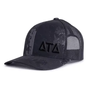 DELTA TAU DELTA 6-Panel Veil Camo Hat Black