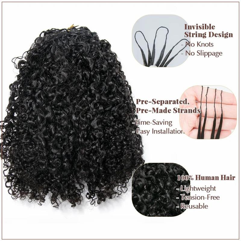 YWIGS Crochet Human Hair for Mircale Knots Boho Braids Knotless Pre-Separated 60g / Bundle - Time-Saving, 50 Strands per Bundle, 4 to 5 Bundles Recommended for a Full Head  TikTokShopHolidayHaul