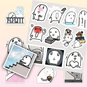 65pcs Mochi Emoji Pack Series Stickers Sticker Decals, Suitable for Faith Based Designs Such As Scrapbooks, Diaries, Laptops, Water Bottles, Cars, Etc., with Positive Messages As Gifts