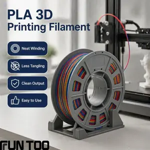 Wait until you see this print!  Red-Gold-Blue Tri-Color Magic Filament!  #3d printing Upgrade your 3D prints!  FUNTOO Tri-Color Co-extrusion Silk PLA. Zero tangles, pure gloss! multi-color  fit most fdm printer 3d printers 3d printed stuff