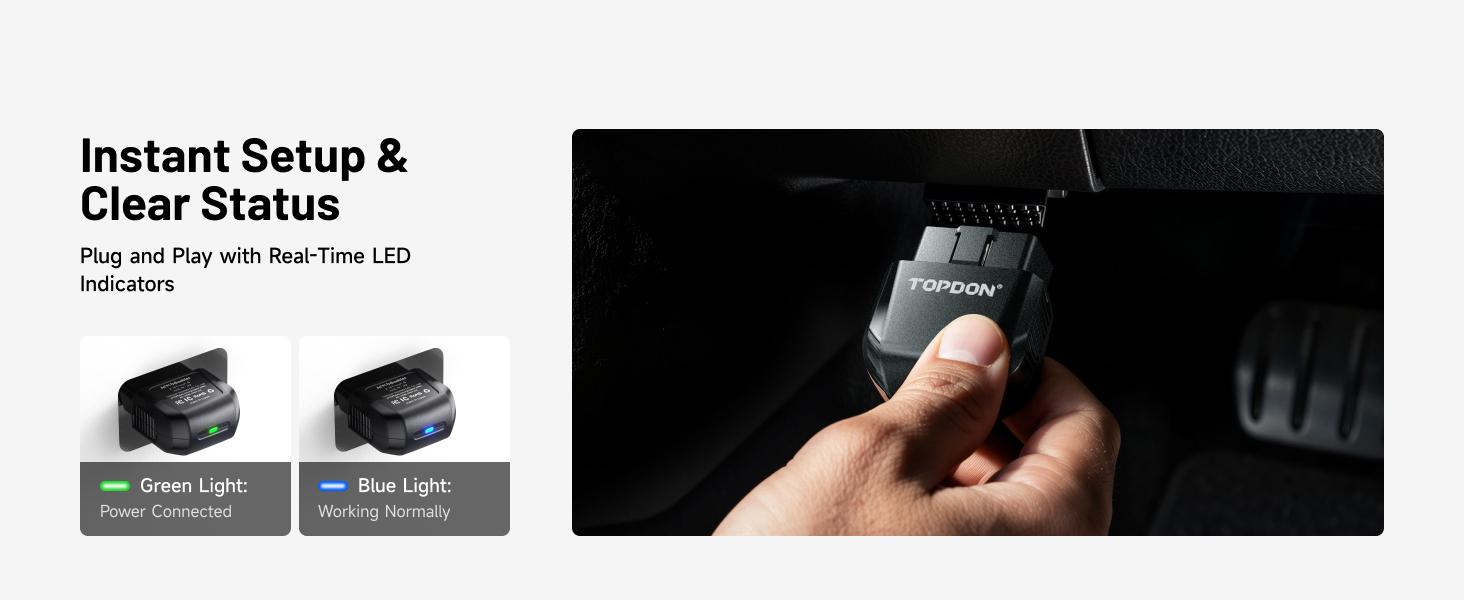 TOPDON AFM/DFM Disabler No Tuning Required, OBD2 Plug & Play with NFC & LED, Fits Silverado Sierra Tahoe Suburban Yukon Escalade, AFM DFM Active Fuel Management Disabler