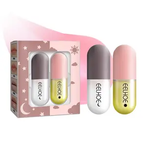 PH Hyaluron Lip Oil with Hyaluronic Acid & Tripeptides | 24H Hydrating, Glass-Like Shine | Non-Sticky Day & Night Capsules | pH-Adaptive Custom Pink Tint for Plump, Smooth Lips