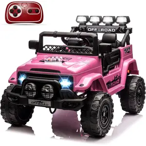 12V 2-Seater Kids Ride-On Truck w/Remote, 5MPH Max, LED Lights, Music,  Electric Car Toy for Ages 3–8