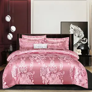 Floral Embroidered Bedding Set, 1 Count Duvet Cover & 1/2 Counts Pillowcase without Filler, Soft Comfortable Bedding Set for Home Bedroom, Breathable Duvet Set