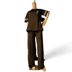 Women’s 2 Piece Lounge Set – Casual Short Sleeve Top & Wide Leg Pants Outfit, Comfortable Matching Set for Loungewear & Pajama