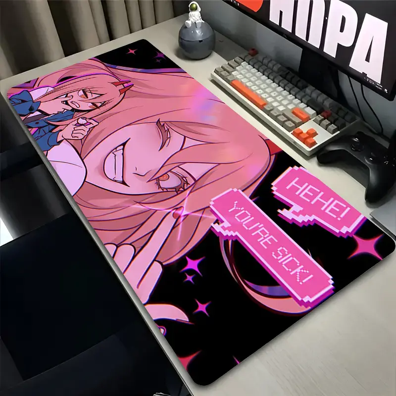 C-chainsaw Man Power Mousepad Laptop Gamer Cabinet Keyboard Pad Office Computer Gaming Desk Mouse Mat – FASTSHIPPING