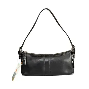 Pre-owned coach Leather Shoulder Bags Hamilton Baguette Black SHW Shoulder Purse