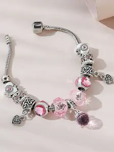 Women's Heart-Shaped Bracelet, Heart Design Bracelet, Cute Fashion Daily Accessory, Trendy Jewelry Gift, Birthday Party, Elegant Women's Accessories