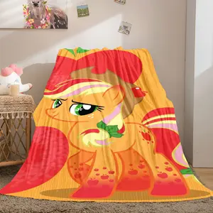 cute Applejack04 patterned printed blanket, a blanket for the living room, bedroom, office and lunch break, a portable blanket suitable for all four seasons, a holiday gift for family and friends, a Christmas de
