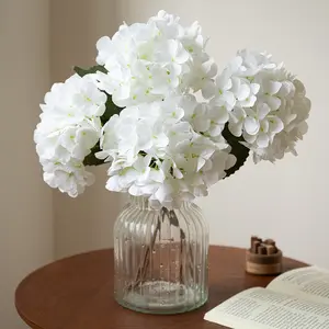 4pcs/1set Artificial Hydrangea Stems, Realistic Touch Multi-Color Silk Flowers, Home Decor, Graduation Party, Wedding Table Centerpiece
