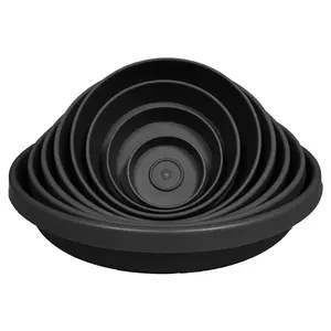 Bloem  10 in. Terra Plant Saucer Tray, Black