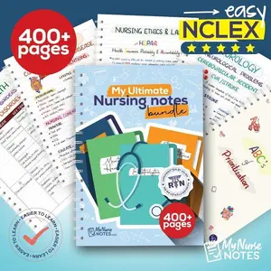 Ultimate Nursing Success Bundle: 400+ Page Handwritten Notes by an RN -  Designed to Help You Ace Nursing School