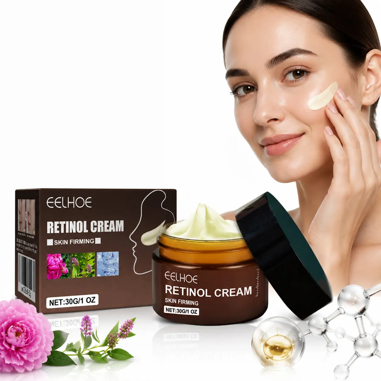 EELHOE Rapid Tone Repair Correcting Cream - Skin Care Moisturizer with Retinol, Vitamin C, Hyaluronic Acid for Dark Spots, Corrects Discolor, All Skin, Apply Daily, 1oz