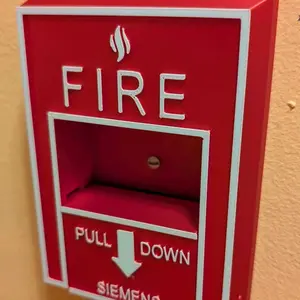 Creative Pull Cord Alarm Button Switch Panel, Fire Alarm Safety Switch Cover, Wall Art Decor, Standard Size, Single Switch