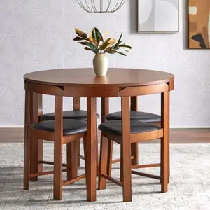 Tobey Harrisburg Round Dining Table with 4 Chairs