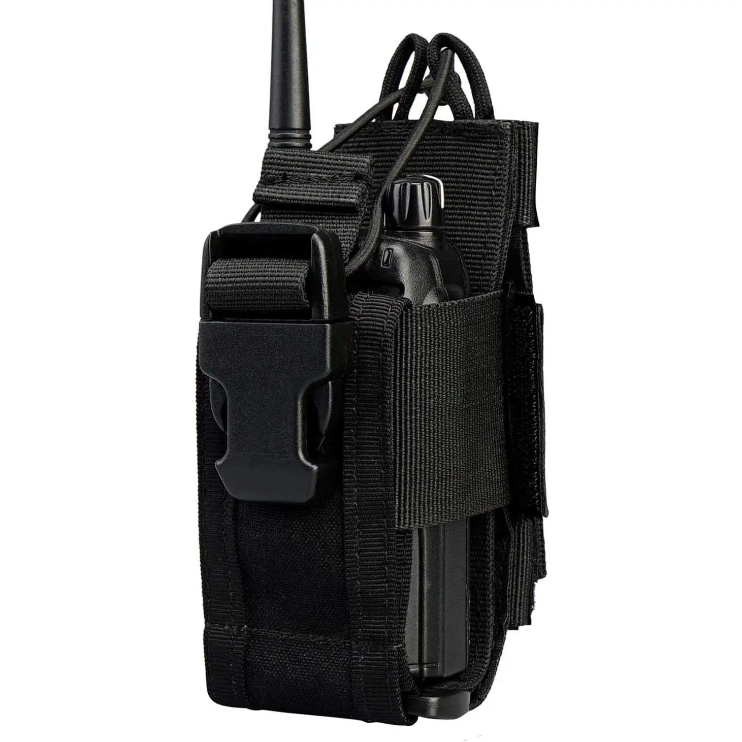 SQ-PHP003 MOLLE Radio Pouch Belt Bag - Universal Walkie Talkie Holster for Duty Belt, Tactical Holder for Baofeng, Motorola & Vest Use