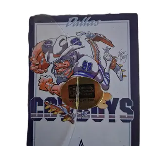 Dallas Cowboys 1988 U-SEAL Promo Card - Rare Blankback Proof with Officially Licensed NFL Logo & Mascot Artwork