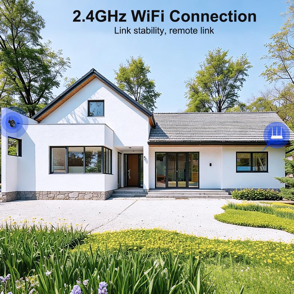 1/2/3/4PCS AI Wireless Security Camera 2.4G WiFi | Color Night Vision, Motion Detection & Visual Alert | Indoor Outdoor Wall Mount